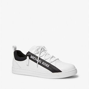 MICHAEL Michael Kors Men's Keating Leather and Mesh Zip-Up Sneaker